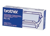 Genuine Brother PC75 PC-75 Black Printing Cartridge Fax T102 New & Sealed