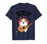 Guinea Pig Grooves Cute Pet Headphone Guitar Rock Music Kids T-Shirt