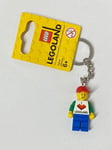 LEGO Key Ring/Chain I Love Legoland Red Cap New with Tag Gift Novelty Theme Park