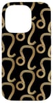 Coque pour iPhone 14 Pro Zodiac Sign Gold-Colored Pattern For Astrology Lovers Leo