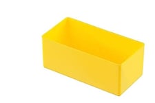 hünersdorff Boîte d'insertion en polystyrène (PS) - Dimensions : 108 x 54 x 45 mm - Couleur : jaune