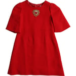 Dolce & Gabbana Enfants Robe Rouge Coeur Broderie A-Line S.Étiquette 3 An 470usd