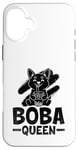 Coque pour iPhone 16 Plus Boba Queen - Thé au lait pour chien - Pour amoureux des perles