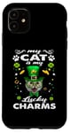 Coque pour iPhone 11 My Cat Is My Lucky Charm Kitten St Patricks Day Cats Lovers