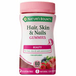 Nature's Bounty® Hair, Skin and Nails with Biotin 60 Gummies With Collagen .