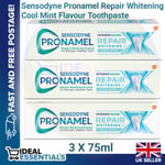 3X75ml Sensodyne Pronamel IntensiveEnamel Repair Whitening Cool Mint Toothpaste