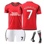 24 Manchester United Red Devils hemma fotbollsdräkt nr 10 Rashford 21 Anthony 25 Sancho B avgiftströja NO.7 RONALDO 2XL