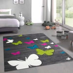 Adorable tapis papillon pour chambre d'enfant ▸ robuste sans substances nocive