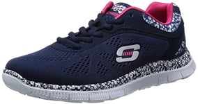 Skechers - Flex Appeal Island Style Baskets pour Femme, Bleu NVW, 37 EU