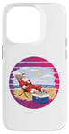 iPhone 14 Pro Santa at the beach jolly Santa lounging on the sand Xmas Case