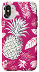 Coque pour iPhone X/XS Festive Tropical Ananas Coque de téléphone Motif Noël