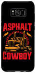 Coque pour Galaxy S8+ Asphalt Cowboy Cool Truck Driver Design Trucker