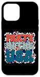 Coque pour iPhone 12 mini Party In The USA Stars Symboles de paix