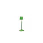 Lampe de table LED Poldina Pro Micro Apple Green, rechargeable et dimmable avec une autonomie allant jusqu'à 12 heures