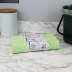 5 Litre x 150 Compostable Tie Handle Caddy Liners-Food Waste Bin Bags-EN13232