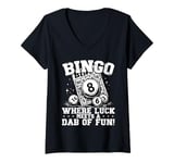 Womens Bingo Where Luck Meets a Dab of Fun V-Neck T-Shirt