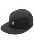 Volcom Full Stone Dad Flat Peak Cap in Black for men