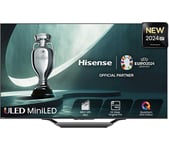 55" HISENSE 55U7NQTUK  Smart 4K Ultra HD HDR Mini LED TV with Amazon Alexa, Black