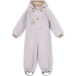 MINI A TURE MATWISTO fleece lined spring coverall – purple raindrops - 104