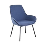 Chaise de bureau Mackay, Chaises de salle d'attente de bureau, Chaise de salle d'attente ergonomique, 66x59h90 cm, Bleu