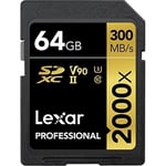 Lexar Professional 2000x 64GB SDXC UHS-II-kort