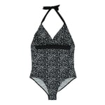 Regatta Womens/Ladies Flavia II Polka Dot One Piece Swimsuit (Black/White) material_Synthetic - Size 10 UK