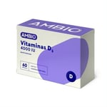 AMBIO Vitamin D3 4000IU 60 Capsules Immune System Supplement Teeth Bones Health