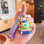 Monsters Mike Wazowsi Keychain Buzz Lightyear Woody Action Figure Keyring Toys