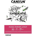 CANSON Graduate Manga Marker Paper Pad A4, 70gsm 50 Sheets, Lettering, Illustration & Drawing, Ideal for Student Artists