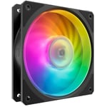 Cooler Master Mobius 140P ARGB Radiator Fan - Ring Blade Design (PWM), Loop Dynamic Bearing System (max. 76.5 CFM, 2.3 mmH2O, 30 dBA), Chamfered Air-Focus Frame - Addressable Gen 2 RGB