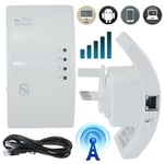 300mbps Wifi Blast Wireless Repeater Range Extender Signal Boost Uk Plug