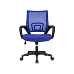 Yaheetech - Chaise de Bureau à roulettes Maille Mesh Fauteuil de Bureau Ergonomique Inclinable Pivotant Siège et Base Plus Larges Hauteur Réglable