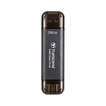 Transcend SSD Portable ESD310C 256Go USB Type-A, Type-C 10 Gbit/s PS4/PS5 Compatible, Noire – TS256GESD310C