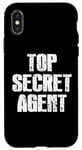 Coque pour iPhone X/XS Costume drôle d'agent fédéral d'agent top secret