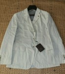 New Hugo Boss cotton silk selection tailored beige summer jacket coat 40R Large