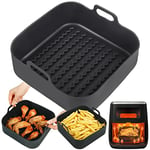 BYKITCHEN Air Fryer Liners Silicone, 8 Inch Thick Reusable Air Fryer Liners, Square Liners for Air Fryer Basket, Air Fryer Accessories for COSORI, TOWER, Instant vortex, Gourmia Air fryer and Oven