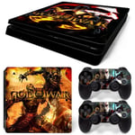 Kit De Autocollants Skin Decal Pour Console De Jeu Ps4 Slim Corps Complet Dieu De La Guerre, T1tn-Ps4slim-1833