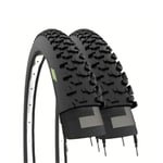 Ecovelò 1.95 (50-507), 2 MTB Tyres 24 X Unisex Adult, Black, One Size