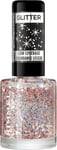 Rimmel London Glitter Nail Polish Top Coat, Disco Diva, 8 ml Diva 