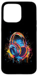 iPhone 15 Pro Max Headphones Music DJ Music Lover Splash EDM Music Headphones Case