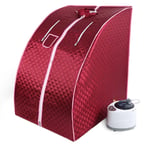 Skecten - 1000W Sauna à Vapeur Portable Home Spa Tente 99x76x88cm Rouge