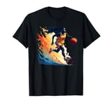 Vintage Retro Basketball Girl Jersey Graphic Design Art T-Shirt