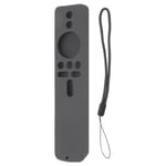 Silikoninen suojakuori Xiaomi TV Stick 4K Liukumista estävälle kaukosäätimen kotelolle harmaalla narulla