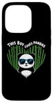 iPhone 14 Pro This Boy Loves Pandas Cute Panda Bear Valentines Day Case