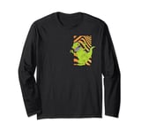 Rugrats Iconic Famous Reptar Retro Vintage Wave Small Logo Long Sleeve T-Shirt