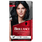 Schwarzkopf - Brillance - Coloration Cheveux Permanente Intense - Brillance Eclat Diamant - Couvre 100% des Cheveux Blancs - Masque Soin Fixateur de Couleur - Noir Bleuté 891