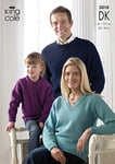 King Cole 3018 Knitting Pattern Sweaters and Cardigans in DK