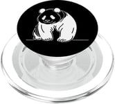 Panda géant ours ligne art mammifère art zoologiste PopSockets PopGrip pour MagSafe