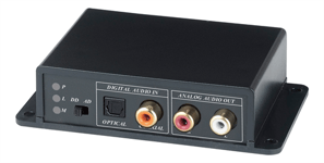 DELTACOIMP – Bi-directional audio converter, digital to analog, Toslink, Coax, RCA (AC01)