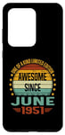 Coque pour Galaxy S20 Ultra Awesome Since June 1952 limited edition 72nd Birthday